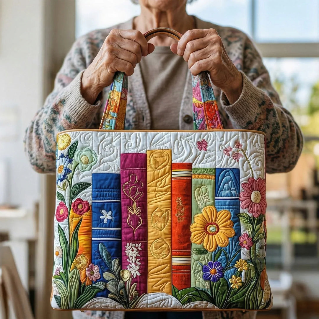 Handgefertigte Tasche – Floral Library-Design