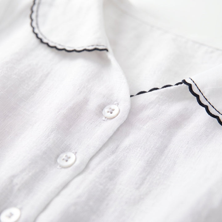 Frieda | Elegantes Halbarmkleid aus Baumwolle und Leinen