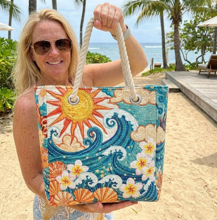 Handgefertigte Strandtasche | Warm Halo